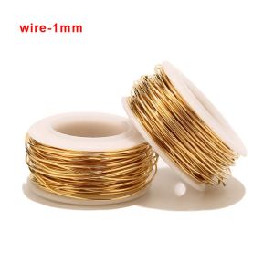 Bangle 10METERS/ROLL GULLT Rostfritt ståltråd 1 mm pärlreppsladd fiske trådsträng för DIY -halsband armband smycken