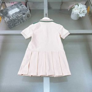 ニューガールスカート高品質の夏の赤ちゃんポロドレスサイズ100-150キッズデザイナー服プリーツスカートヘム子供フロックヤン20