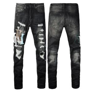 Designer Jeans Mens Denim Embroidery Pants Fashion Holes Trouser US Size 28-40 Hip Hop Distressed Zipper trousers For Male 2024 Top Sell 757053822