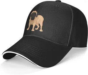 Top Caps İngilizce Mastiff Unisex Baba Şapka Ayarlanabilir Kamyoncu Günlük Beyzbol Kapağı