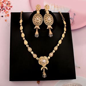 Sets Moroccan Style Gold Plated Necklace Set Water Drop Jewelry Set Middle East Wedding Jewelry Accessories for Women Set
