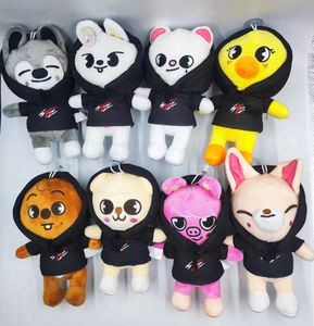 Cute 20cm Stuffed Animals Bear Pig Dog Rabbit Plush Toys With Hat Hot Stray Kids Wolf Chan Stuffed Doll Gifts