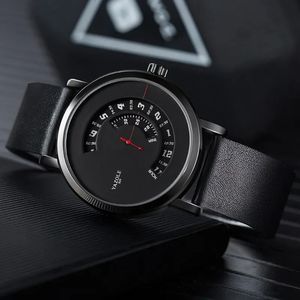 Moonbiffy CQ57 Mens Quartz Wrist Watch Clock Leather Strap Sport Business Casual Waterproof Top Brand Simple For Male 240125