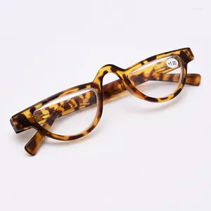 Óculos de sol quadros pequeno olho de gato óculos de vidro mulheres homens moda ultraleve pc óculos quadro leopardo impressão sem grau lentes claras