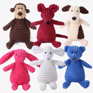 Toys Pet Dog Plush Animal Chewing Toy Wearresistant Squeak Cute Bear Fox Toys for Dog Puppy Teddy Interactive Toy Supplies