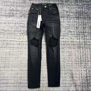 Purple-varumärke Fashion Mens Jeans Cool Style Luxury Designer Pant Estruerad Ripped Biker Black Blue Jean Slim Fit Motorcykelstorlek 28-4090SY MQ1V