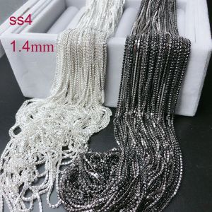 Necklace Ss4 1.4mm Rhinestone Cup Chain,,fancy Gemstone Tassels Trim,crystal Trimming Jet Pink Blue Shinny Diy Jewelry Chain for Nail Art