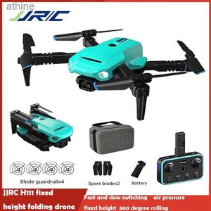 Drönare RC Drone Aircraft Dual för JJRC H111 Camera Optical Flow Positioning Höjd Inställning Mini Folding Quadcopter UAV Dual Camera Toys YQ240129