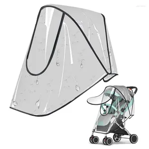 Barnvagnsdelar Universal Rain Cover Baby Car Weather Wind Sun Shield Transparent andningsvagn