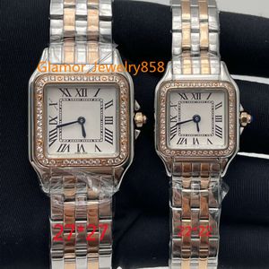 여성 시계 다이얼 골드/시에 스테인레스 스틸 쿼츠 레이디 시계 다이아몬드 우아한 손목 시계 Montre de Luxe Giftshigh-End 시계를위한 남성과 여성.