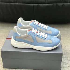 Top America Cup Low Sneakers Shoes Fabric Patent Läder Män gummisula Bike Wholesale Rabatt Skateboard Walking