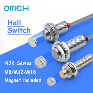 Controle Home Inteligente OMCH Hall Switch NJK-5002 Proximidade Indutivo Sensor de Pólo Magnético M8 / M12 Normalmente Aberto / Fechado Efeito 24V