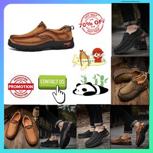 Designer Casual Platform Leather Hiking Luxury shoes for men genuine leather oversized Fashion French style Anti wear-resistant Business Shoes size 38-48