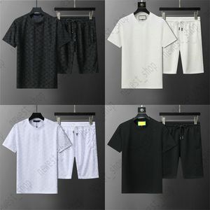 ヨーロッパデザイナーメンズトラックスーツTシャツTシャツThirts Shorts Bureeches Suits Luxury Jacquard Weave Sport Suit Color Pants Geometry Sportsuit Closes