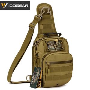 Yürüyüş çantaları Idogear taktik Sling Çantaları Pack Küçük EDC MOLLE SAĞ ARAŞIK RUCKSACK Askeri Ordu Omuz Daybalajları Açık Backpacks BG3505 YQ240129