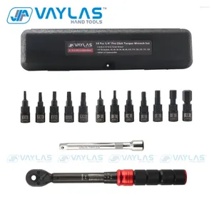 2-24N.m Bike Torque Wrench Set 0.1 N.m Micro-Adjustment 1/4 Inch Drive Click Dual-Direction Bicycle Tool Kit