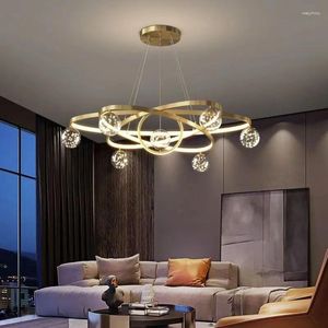 Chandeliers Modern Simple Black Gold Led Ceiling Chandelier Hanging Line Living Room Bedroom Light Home Decoration Interior Lighting