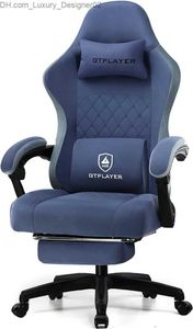 Другая мебель GTPLAYER Игровое кресло с тканевой подставкой для ног Офисное кресло с подушкой Pocket Spring и подлокотниками с высокой спинкой Эргономичный Q240129