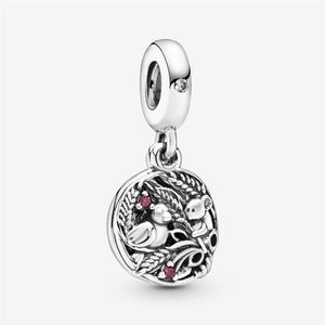 100% 925 Sterling Silver Cute Bird and Mouse Dangle Charms Fit Original European Charm Bracelet Fashion Women Wedding Engagement J2819