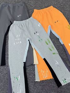 Męskie spodnie designerskie spodnie dresowe splash-link czerwone fioletowe galerie plamki druk mens damskie sport spodni unisex luźne swobodne wszechstronne proste joggery