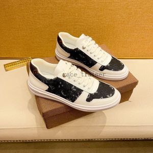 Designer Casual Shoes Beverly Hills Sneakers Men Calf Leather Trainers Rubber Platform Sneaker präglade trycktränare 1.23 07