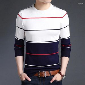 Herrtröjor 2024 Fashion Trui Gentlemen Dressed Slim Fit Jumpers Knited Wollen Restore Korean Style Casual Clothing