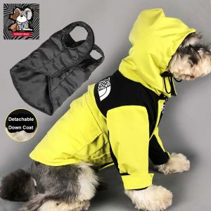 Abbigliamento TawneyBear The Dog Face Piumino invernale per cani Caldo piccolo e medio Parka per animali domestici 2In1 Fodera staccabile Chihuahua Abbigliamento Ropa Perro