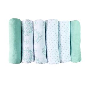 Baby Tygblöjor Född återanvändbar bomullsblöja Muslin Filt Gaze Towels 50*70 cm 240119