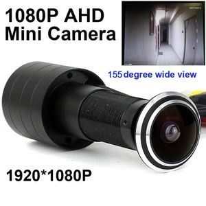 Sensor 1080p porta olho buraco ahd mini olho mágico fisheye starlight câmera 155 graus de vigilância para dvr