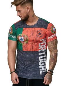 T-shirty męskie Nowe oddychane koszulka Niemcy Hiszpania Szwecja Rosja Portugalia T-shirt piłka nożna Mężczyznowa koszulka sportowa ponadzapiemia Tops 2021 XL-4xl