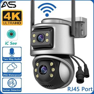 Drönare 8MP 4K PTZ WIFI IP CAMERA Dual Lens Security Protection AI Human Monitor Outdoor Waterproof Night CCTV Video Surveillance Camera YQ240129
