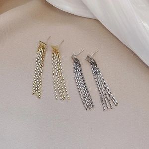 Dangle Earrings Tassel 2024 Bohemian Vintage Long Chain Geometric Piercing Ear Line Women Party Luxury Jewelry Gift Wholesale KDE033