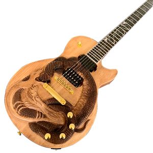 Anpassad butik, tillverkad i Kina, LP Standard högkvalitativ elektrisk gitarr, guldhårdvara, som visas i figuren, gratis frakt