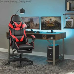 Other Furniture Gaming Chair Backrest and Seat Height Adjustable Swivel Recliner Racing Office Computer Ergonomic Video Red/Black Q240129