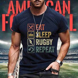 Homens camisetas Homens Fãs de Futebol Americano Esportes Presente Camiseta Vintage Jogador de Rugby Esportes Retro Meninos Fitness Camisa Solta Streetwear Esportes