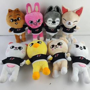 Stuffed Plush Animals Bunny Bear Plush Toys 20cm Stray Kids Plush Wolf Cartoon Stuffed Animal Plushies Doll Kawaii Companion for Kids Adults Fans