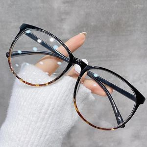 Montature per occhiali da sole Cubojue Occhiali da vista oversize Telaio Donna Uomo Occhiali rotondi Occhiali da vista Moda Lenti trasparenti