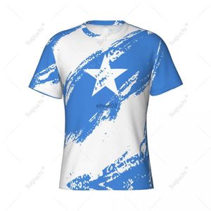 T-shirt da uomo Nome personalizzato Nunber Bandiera della Somalia Colore Uomo T-shirt sportiva attillata Donna T-shirt maglia per gli appassionati di calcio