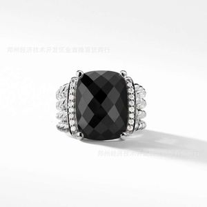 David Yuman 925 Srebrny skręcony pierścień Nić klasyczny pierścień