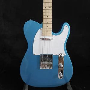 Chitarra elettrica con manico in acero blu mentale per chitarra TL a forma personalizzata a 6 corde fatta a mano