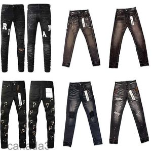 جينز الأرجواني مصمم Puple Mens Skinny Luxury Denim Pant Rived Biker Black Jean Slim Fit Motorcycle U9wf 8fzo