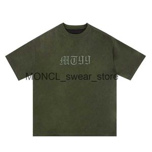 Men's T-Shirts Original Letter Embroidery O Neck Suede Summer Tshirts for Men and Women Short Sleeve Streetwear Casual Oversized Top TeesH24129