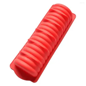 Moldes de cozimento Caterpillar Ribbed Loaf Pan Molde de Silicone Pão Forma de Cão Bakeware para DIY Sobremesa Bolo Decoração Ferramentas