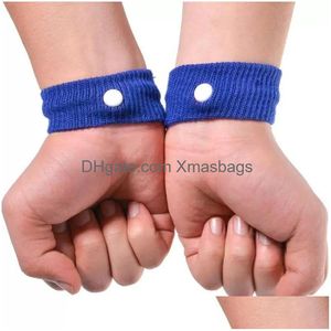 Party Favor Anti Nausea Wrist Support Sports Cuffs Safety Wristbands Carsickness Seasick Antis Motion Sickness Sick Wrists Bands Dro Dhq3G