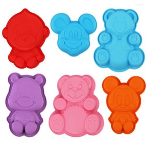 Baking Moulds Silicone Cupcake Mold 3d Animal Bear Shapes Tools Non-stick Cake Jelly And Candy DIY Cute