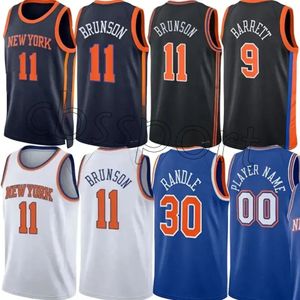 Custom New''York''Knicks''Julius Randle Jalen Brunson Basketball Jerseys Obi Toppin Derrick Rose Toppin Quickley Josh Mitchell Robinson Fournier mens youth womens