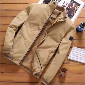 2024 Luxury Baseball Jacket - Fashion Hooded Detachable Design, Simple Zipper, Casual Solid Color Coat for Outdoor Warmth - Stone Coat