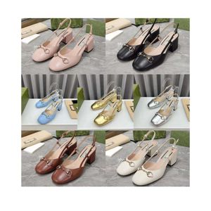 High Heels Delicate Designer elegant sandals round head comfortable chunky dress shoes Banquet party solid color fashion casual shoes