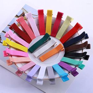 Hair Accessories 20pcs Colorful Fabric Hairpin Base 3.5cm 5cm Clip Settings Diy Handmade Girls Bow Hairpins For Jewelry Findings
