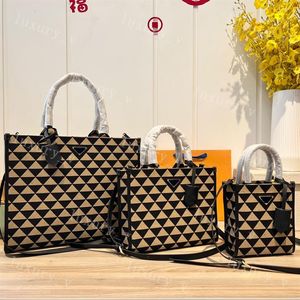 مصمم حقيبة حقيبة نساء أكياس الكتف مثلث Symbole Jacquard Fabrics حقائب التسوق الكبيرة حقائب التسوق الصغيرة محافظ Crossbody SA2166